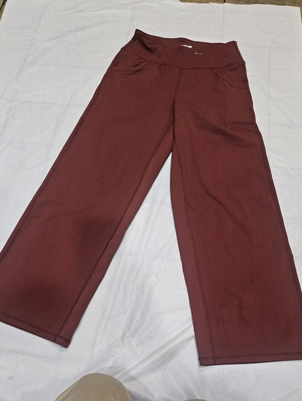 Promover Wide Leg Yoga Pants M Terracotta High Rise Pockets